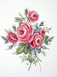 Blumenbukett Purpur Rosen